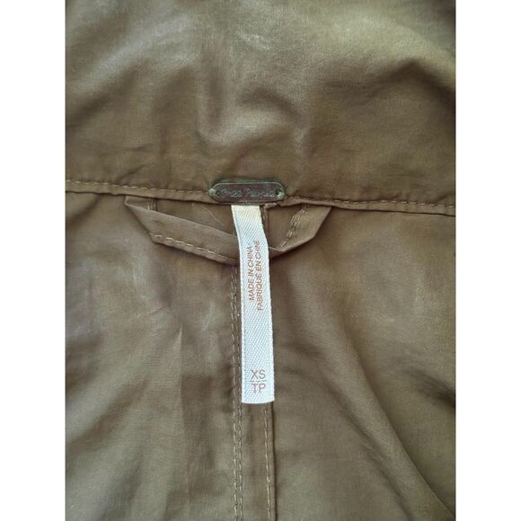 Free People Women's Windswept Jacket Green Olive Lightweight Size XS No Hood - Picture 5 of 16